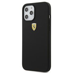 Ferrari FESSIHCP12MBK iPhone 12/12 Pro 6,1" czarny/black hardcase On Track Silicone hind ja info | Telefonide kaitsekaaned ja -ümbrised | hansapost.ee