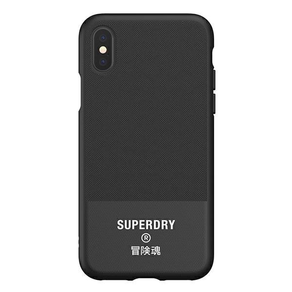 SuperDry Molded Canvas iPhone X / Xs Case black / black 41544 цена и информация | Telefonide kaitsekaaned ja -ümbrised | hansapost.ee