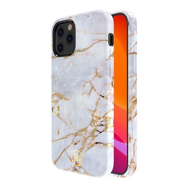 Kingxbar Marble Series case decorated printed marble iPhone 12 mini whiteblue (Biało-niebieski) hind ja info | Telefonide kaitsekaaned ja -ümbrised | hansapost.ee