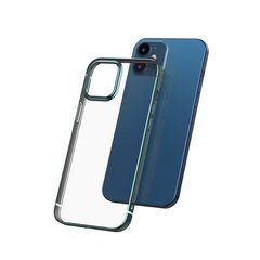 Baseus Shining Case Flexible gel case with a shiny metallic frame iPhone 12 mini Dark green (ARAPIPH54N-MD06) (Dark green \ iPhone 12 mini) hind ja info | Telefonide kaitsekaaned ja -ümbrised | hansapost.ee