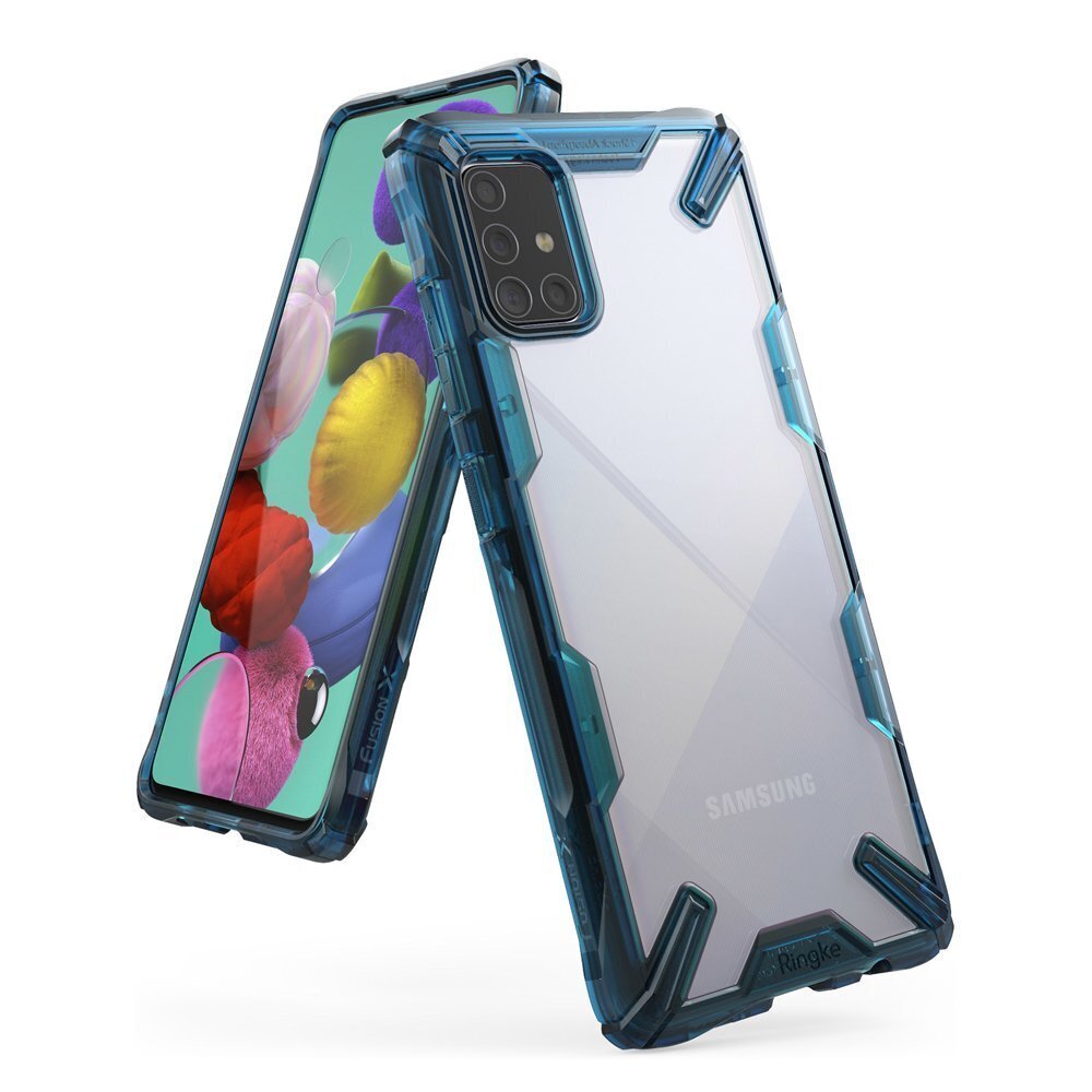 Ringke Fusion X durable PC Case with TPU Bumper for Samsung Galaxy M31s blue (FUSG0064) hind ja info | Telefonide kaitsekaaned ja -ümbrised | hansapost.ee