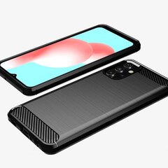 Carbon Case Flexible TPU Cover for Samsung Galaxy A32 5G black (Black) цена и информация | Чехлы для телефонов | hansapost.ee