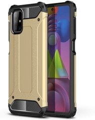 Hybrid Armor Case Tough Rugged Cover for Samsung Galaxy M51 golden (Gold) hind ja info | Telefonide kaitsekaaned ja -ümbrised | hansapost.ee