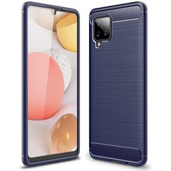 Carbon Case Flexible Cover TPU Case for Samsung Galaxy A42 5G blue (Light blue || Niebieski) hind ja info | Telefonide kaitsekaaned ja -ümbrised | hansapost.ee