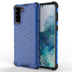 Honeycomb Case armor cover with TPU Bumper for Samsung Galaxy S21+ 5G (S21 Plus 5G) blue (Light blue || Niebieski) hind ja info | Telefonide kaitsekaaned ja -ümbrised | hansapost.ee