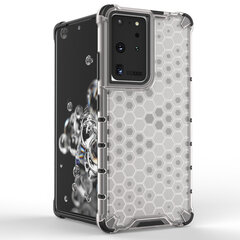 Honeycomb Case armor cover with TPU Bumper for Samsung Galaxy S21 Ultra 5G transparent (Transparent) hind ja info | Telefonide kaitsekaaned ja -ümbrised | hansapost.ee