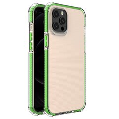 Spring Armor clear TPU gel rugged protective cover with colorful frame for iPhone 12 Pro Max green (Green) hind ja info | Telefonide kaitsekaaned ja -ümbrised | hansapost.ee