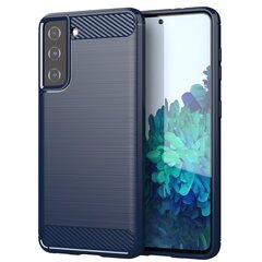 Carbon Case Flexible Cover TPU Case for Samsung Galaxy S21 5G blue (Light blue || Niebieski) цена и информация | Чехлы для телефонов | hansapost.ee