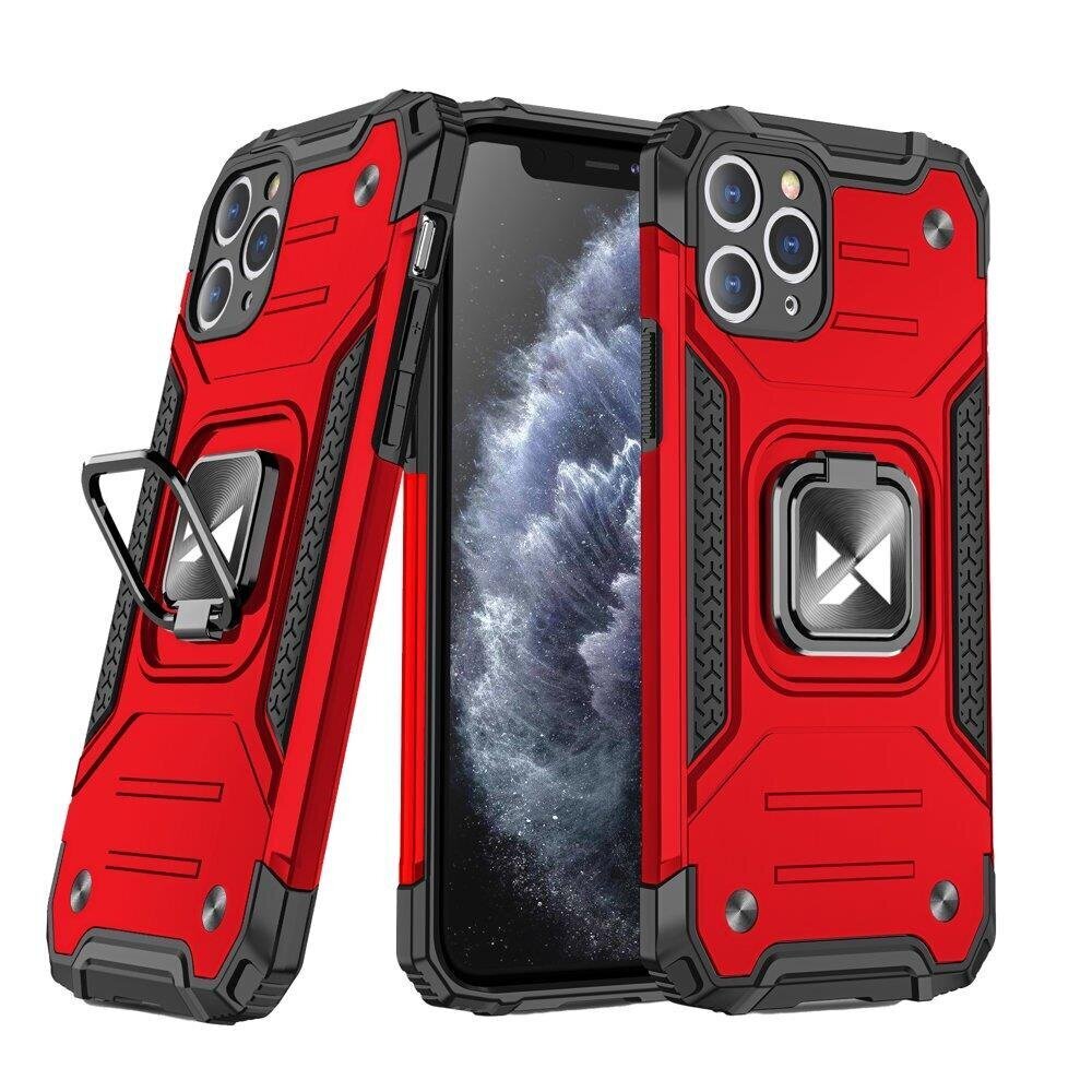 Wozinsky Ring Armor Case Kickstand Tough Rugged Cover for Samsung Galaxy M31s red (Red) цена и информация | Telefonide kaitsekaaned ja -ümbrised | hansapost.ee