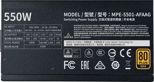 Cooler Master MPE-5501-AFAAG цена и информация | Блоки питания (PSU) | hansapost.ee