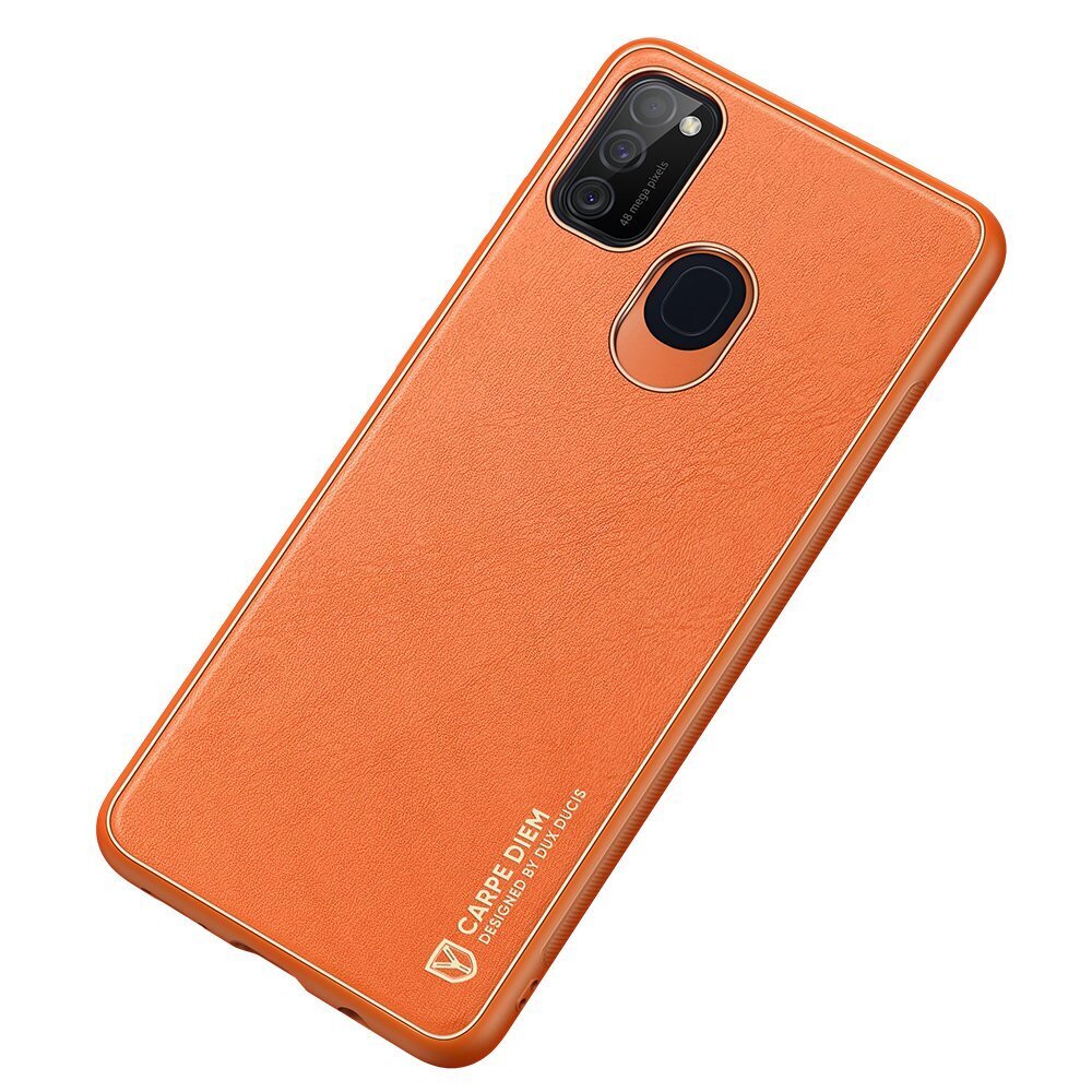 Dux Ducis Yolo elegant case made of soft TPU and PU leather for Samsung Galaxy M30s orange (Orange) hind ja info | Telefonide kaitsekaaned ja -ümbrised | hansapost.ee