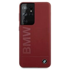Case BMW BMHCS21LSLBLRE S21 Ultra G998 red / red hardcase Silicone Signature Logo hind ja info | Telefonide kaitsekaaned ja -ümbrised | hansapost.ee