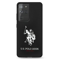 US Polo USHCS21LSLHRBK S21 Ultra G998 black / black Silicone Logo hind ja info | Telefonide kaitsekaaned ja -ümbrised | hansapost.ee