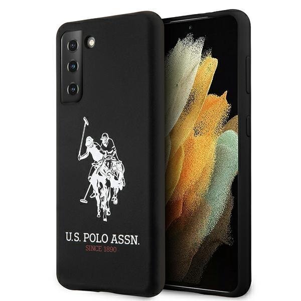 US Polo USHCS21SSLHRBK S21 G991 black / black Silicone Logo hind ja info | Telefonide kaitsekaaned ja -ümbrised | hansapost.ee