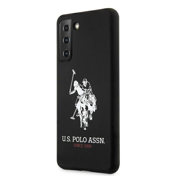 US Polo USHCS21SSLHRBK S21 G991 black / black Silicone Logo цена и информация | Telefonide kaitsekaaned ja -ümbrised | hansapost.ee