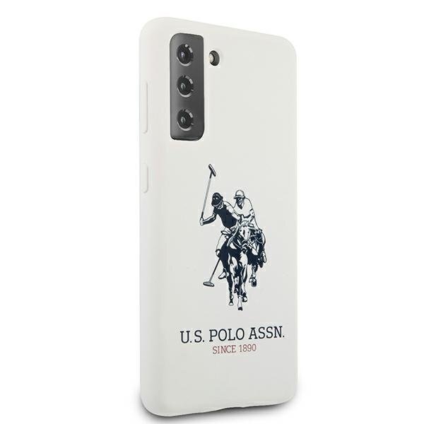 US Polo USHCS21SSLHRWH S21 G991 white / white Silicone Logo цена и информация | Telefonide kaitsekaaned ja -ümbrised | hansapost.ee
