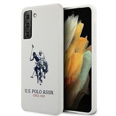 US Polo USHCS21SSLHRWH S21 G991 white / white Silicone Logo hind ja info | Telefonide kaitsekaaned ja -ümbrised | hansapost.ee