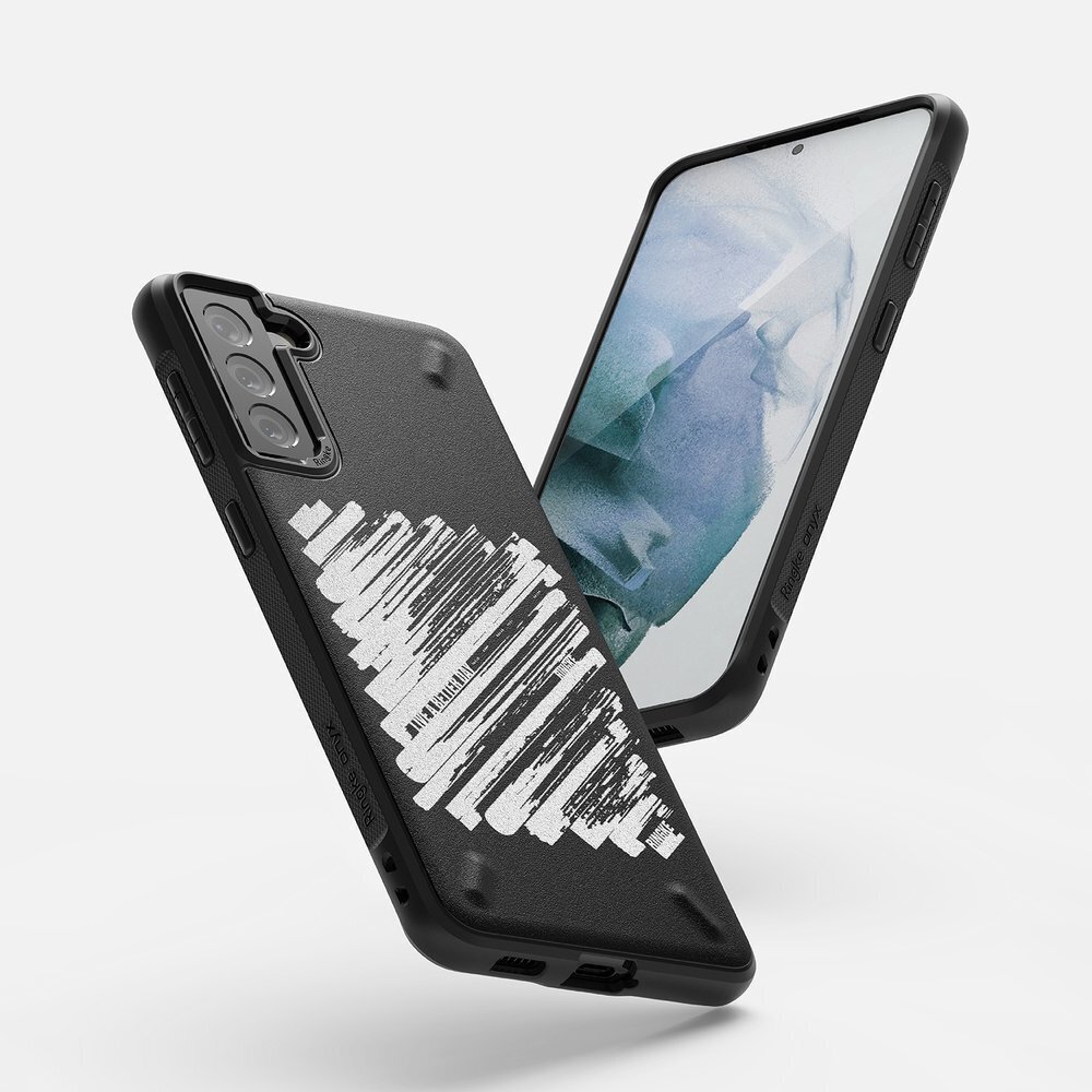 Ringke Onyx Design Durable TPU Case Cover for Samsung Galaxy S21+ 5G (S21 Plus 5G) black (Paint) (OXAP0054) (Black) цена и информация | Telefonide kaitsekaaned ja -ümbrised | hansapost.ee