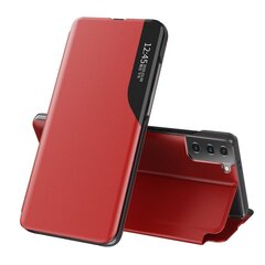 Eco Leather View Case elegant bookcase type case with kickstand for Samsung Galaxy S21+ 5G (S21 Plus 5G) red (Red) hind ja info | Telefonide kaitsekaaned ja -ümbrised | hansapost.ee