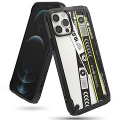 Ringke Fusion X Design durable PC Case with TPU Bumper for iPhone 12 Pro Max black (Ticket band) (XDAP0024) (Black) цена и информация | Чехлы для телефонов | hansapost.ee