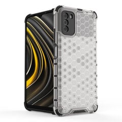 Honeycomb Case armor cover with TPU Bumper for Xiaomi Poco M3 transparent (Transparent) hind ja info | Telefonide kaitsekaaned ja -ümbrised | hansapost.ee