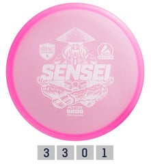 Диск для гольфа DISCMANIA Putter PREMIUM SENSEI 3/3/0/1, розовый цена и информация | Диск-гольф | hansapost.ee