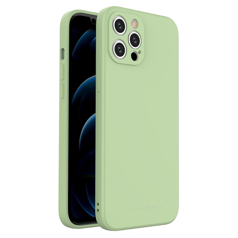 Wozinsky Color Case silicone flexible durable case iPhone 12 Pro Max green (Green) цена и информация | Telefonide kaitsekaaned ja -ümbrised | hansapost.ee
