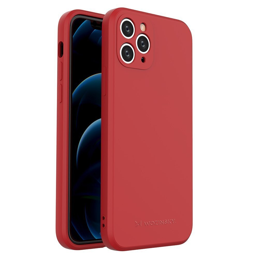 Wozinsky Color Case silicone flexible durable case iPhone 11 Pro red (Red) hind ja info | Telefonide kaitsekaaned ja -ümbrised | hansapost.ee