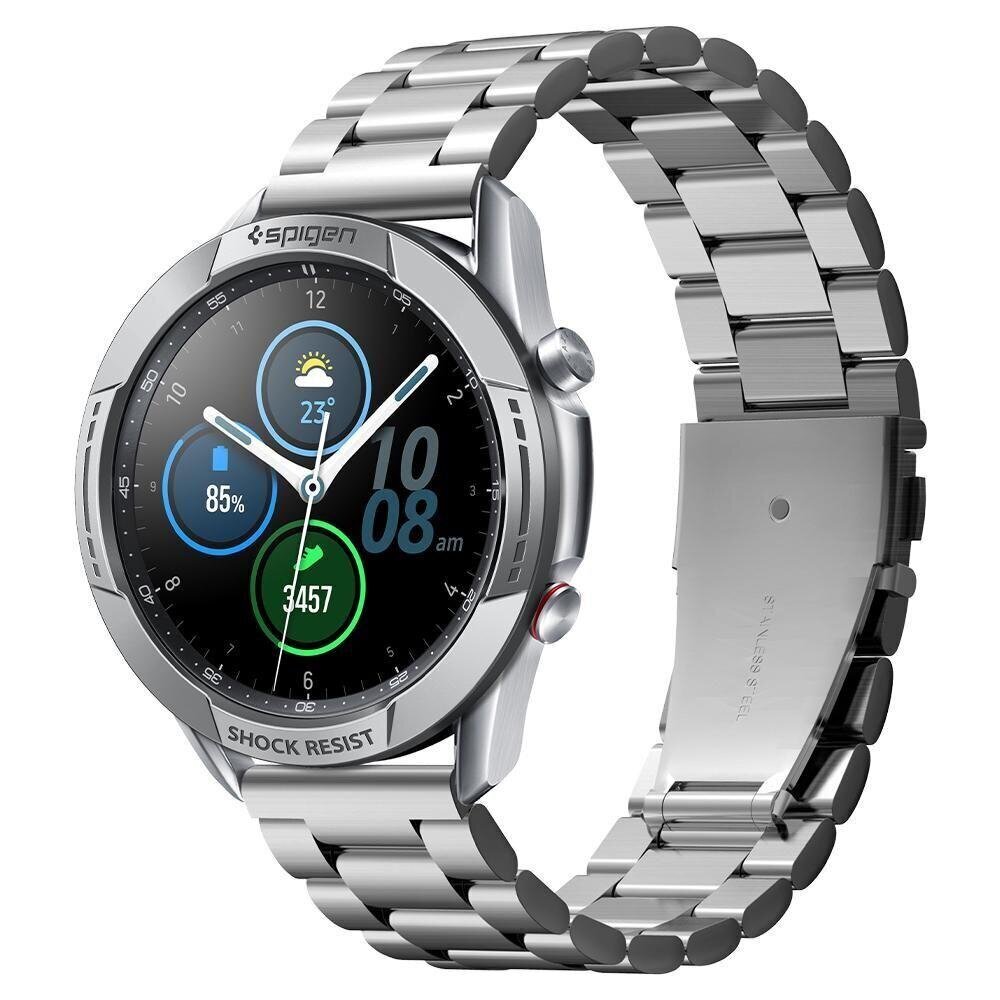 SPIGEN CHRONO SHIELD GALAXY WATCH 3 45MM SILVER цена и информация | Nutikellade aksessuaarid ja tarvikud | hansapost.ee