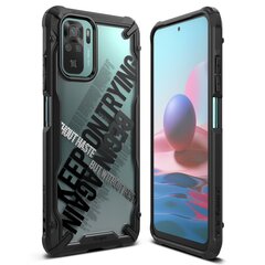 Ringke Fusion X Design durable PC Case with TPU Bumper for Xiaomi Redmi Note 10 / Redmi Note 10S black (Cross) (XDXI0030) (Black) цена и информация | Чехлы для телефонов | hansapost.ee