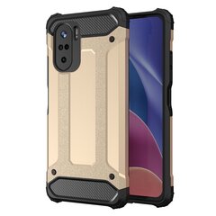 Hybrid Armor Case Tough Rugged Cover for Xiaomi Redmi K40 Pro+ / K40 Pro / K40 / Poco F3 golden (Gold) hind ja info | Hybrid Armor Mobiiltelefonid, fotokaamerad, nutiseadmed | hansapost.ee