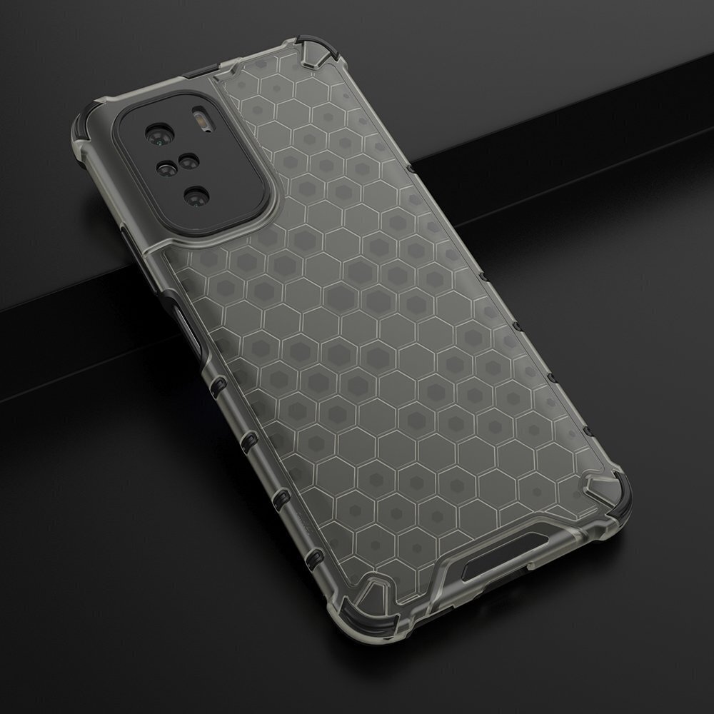 Honeycomb Case armor cover with TPU Bumper for Xiaomi Redmi K40 Pro+ / K40 Pro / K40 / Poco F3 black (Black) hind ja info | Telefonide kaitsekaaned ja -ümbrised | hansapost.ee