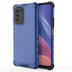 Honeycomb Case armor cover with TPU Bumper for Xiaomi Redmi K40 Pro+ / K40 Pro / K40 / Poco F3 blue (Light blue || Niebieski) hind ja info | Telefonide kaitsekaaned ja -ümbrised | hansapost.ee