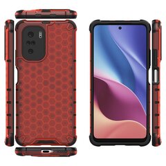 Honeycomb Case armor cover with TPU Bumper for Xiaomi Redmi K40 Pro+ / K40 Pro / K40 / Poco F3 red (Red) hind ja info | Telefonide kaitsekaaned ja -ümbrised | hansapost.ee