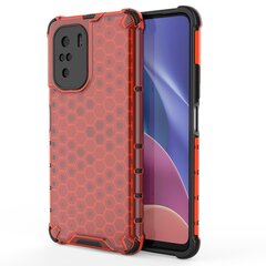 Honeycomb Case armor cover with TPU Bumper for Xiaomi Redmi K40 Pro+ / K40 Pro / K40 / Poco F3 red (Red) hind ja info | Telefonide kaitsekaaned ja -ümbrised | hansapost.ee
