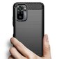 Carbon Case Flexible Cover TPU Case for Xiaomi Redmi Note 10 5G black (Black) hind ja info | Telefonide kaitsekaaned ja -ümbrised | hansapost.ee