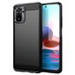 Carbon Case Flexible Cover TPU Case for Xiaomi Redmi Note 10 5G black (Black) hind ja info | Telefonide kaitsekaaned ja -ümbrised | hansapost.ee