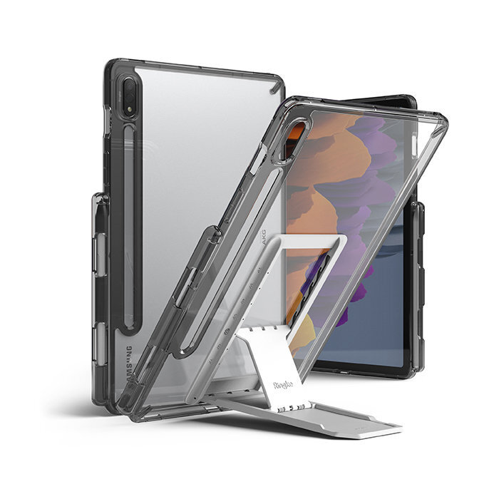 Ringke Fusion Combo Outstanding hard case with TPU frame for Samsung Galaxy Tab S7 11'' + self-adhesive foldable stand grey (FC475R40) (Grey) цена и информация | Tahvelarvuti ümbrised ja kaaned | hansapost.ee