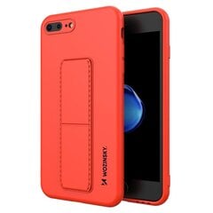Wozinsky Kickstand Case silicone case with stand for iPhone 8 Plus / iPhone 7 Plus red (Red) hind ja info | Telefonide kaitsekaaned ja -ümbrised | hansapost.ee
