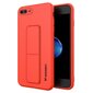 Wozinsky Kickstand Case silicone case with stand for iPhone 8 Plus / iPhone 7 Plus red (Red) hind ja info | Telefonide kaitsekaaned ja -ümbrised | hansapost.ee