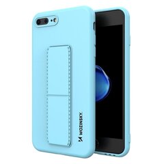 Wozinsky Kickstand Case silicone case with stand for iPhone 8 Plus / iPhone 7 Plus light blue (Light blue || Niebieski) hind ja info | Telefonide kaitsekaaned ja -ümbrised | hansapost.ee
