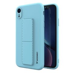 Wozinsky Kickstand Case silicone case with stand for iPhone XR light blue (Light blue || Niebieski) hind ja info | Telefonide kaitsekaaned ja -ümbrised | hansapost.ee