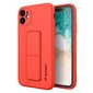 Wozinsky Kickstand Case silicone case with stand for iPhone 12 mini red (Red) цена и информация | Telefonide kaitsekaaned ja -ümbrised | hansapost.ee