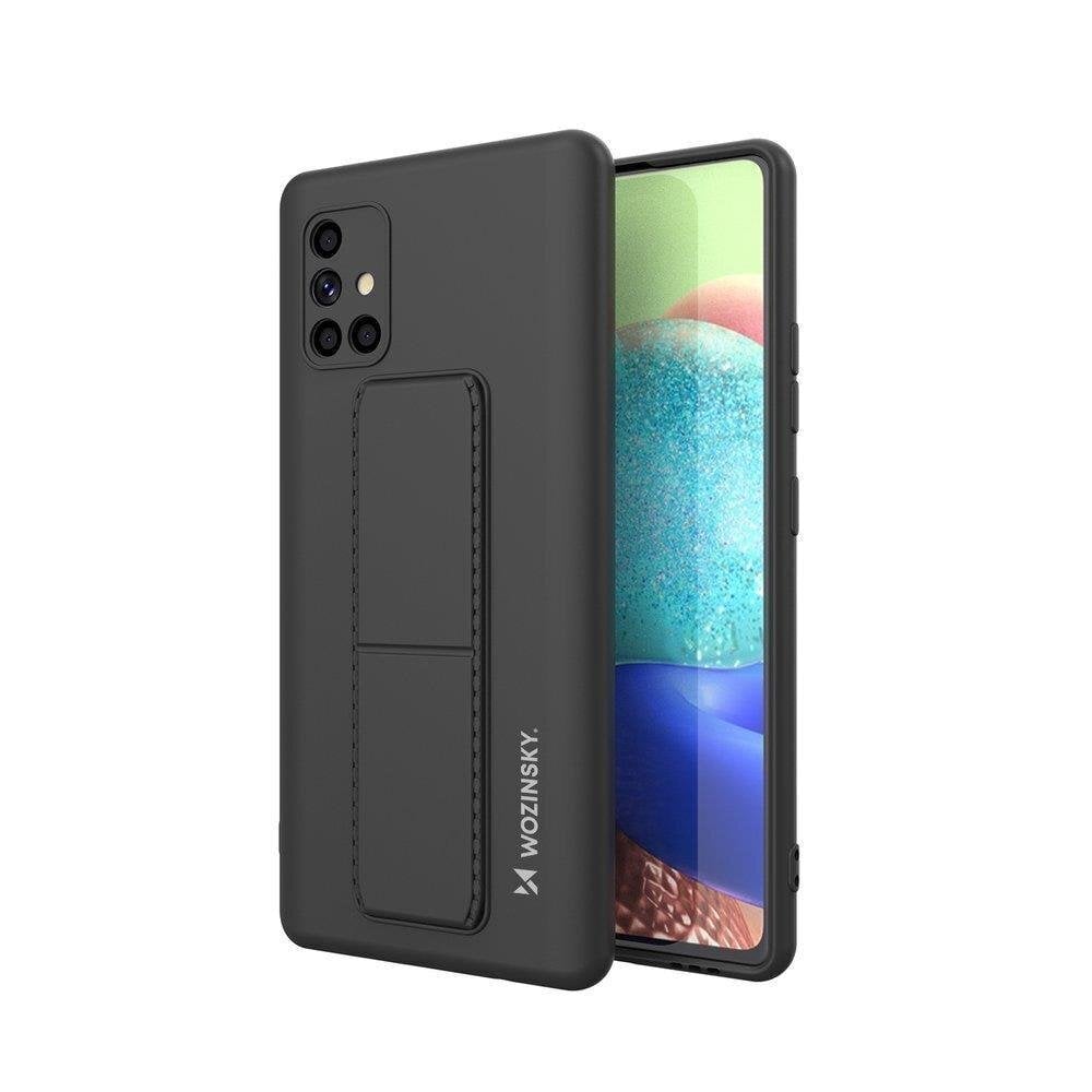 Wozinsky Kickstand Case silicone stand cover for Samsung Galaxy A71 black (Black) цена и информация | Telefonide kaitsekaaned ja -ümbrised | hansapost.ee