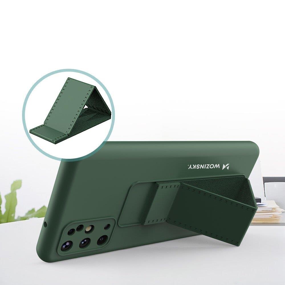 Wozinsky Kickstand Case silicone stand cover for Samsung Galaxy S20 + black (Black) hind ja info | Telefonide kaitsekaaned ja -ümbrised | hansapost.ee