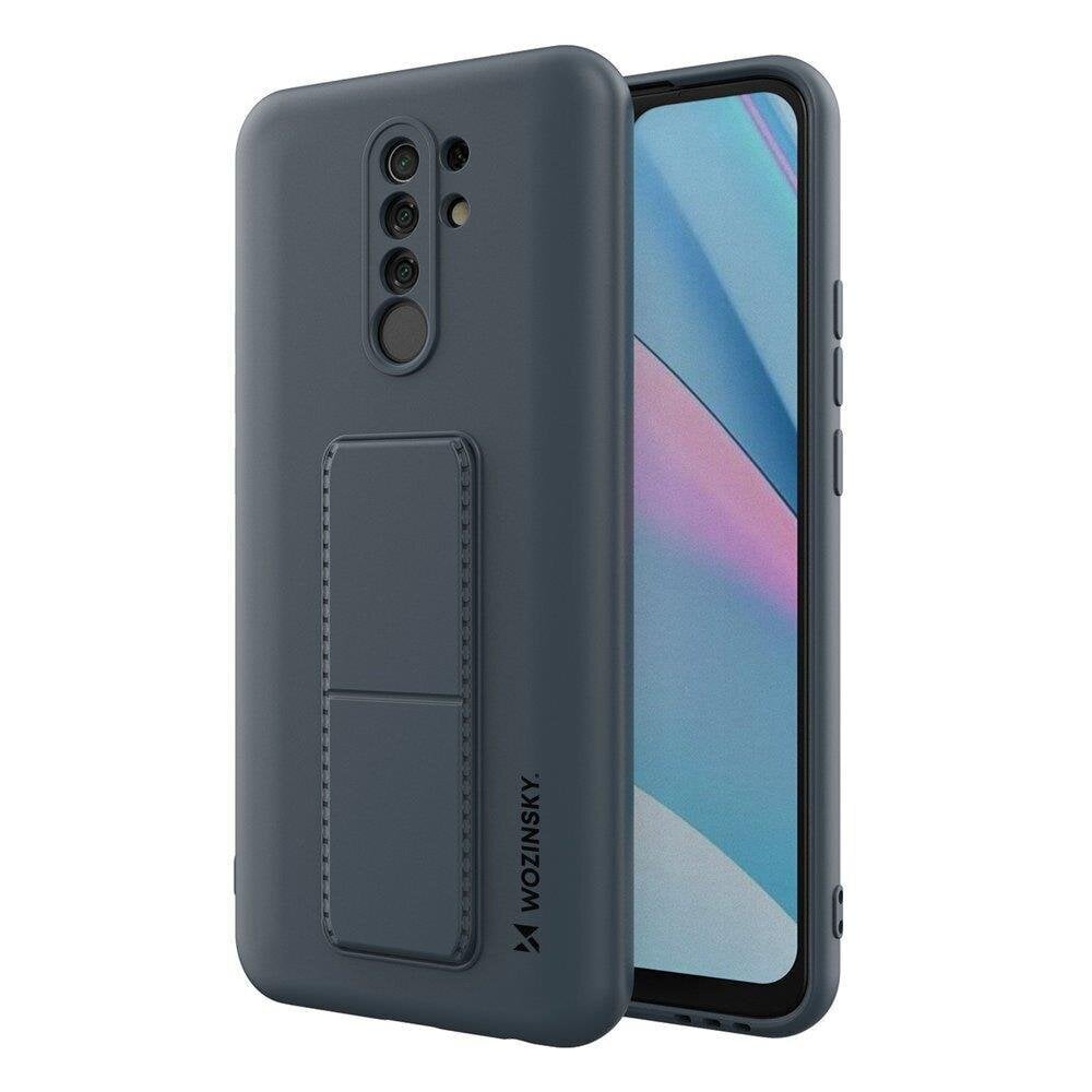 Wozinsky Kickstand Case Silicone Stand Cover for Xiaomi Redmi 9 Blue (Light blue || Niebieski) цена и информация | Telefonide kaitsekaaned ja -ümbrised | hansapost.ee