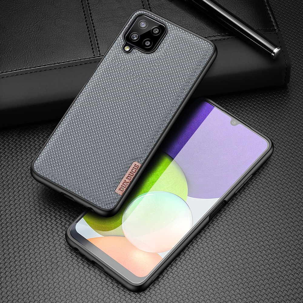 Dux Ducis Fino case covered with nylon material for Samsung Galaxy A22 4G gray (Grey) цена и информация | Telefonide kaitsekaaned ja -ümbrised | hansapost.ee