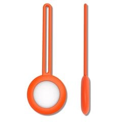 Silicone flexible cover keychain loop case for Apple AirTag orange (Orange) hind ja info | Võtmehoidjad | hansapost.ee