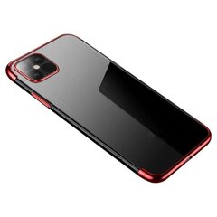 Clear Color Case Gel TPU Electroplating frame Cover for Samsung Galaxy S21 5G red (Red) hind ja info | Telefonide kaitsekaaned ja -ümbrised | hansapost.ee