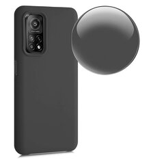 Silicone Case Soft Flexible Rubber Cover for Xiaomi Mi 10T Pro / Mi 10T black (Black) hind ja info | Telefonide kaitsekaaned ja -ümbrised | hansapost.ee